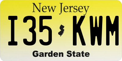 NJ license plate I35KWM