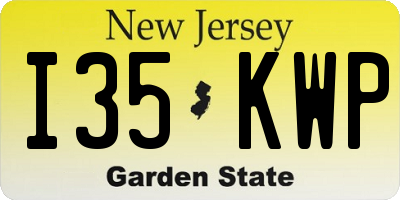 NJ license plate I35KWP