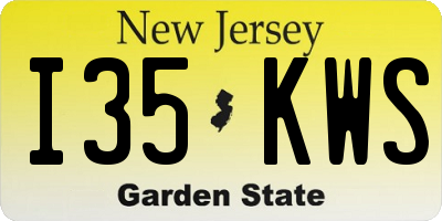 NJ license plate I35KWS