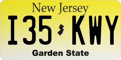 NJ license plate I35KWY