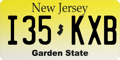 NJ license plate I35KXB