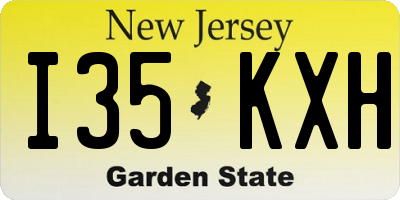NJ license plate I35KXH