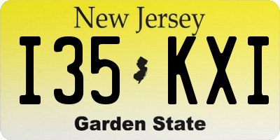 NJ license plate I35KXI