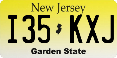 NJ license plate I35KXJ