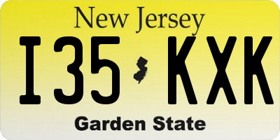 NJ license plate I35KXK