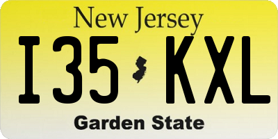 NJ license plate I35KXL