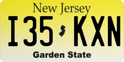 NJ license plate I35KXN