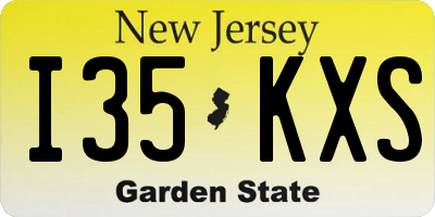 NJ license plate I35KXS