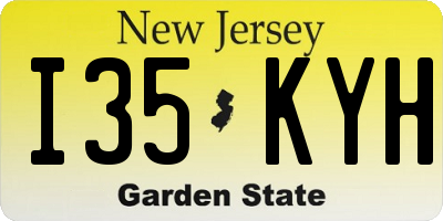 NJ license plate I35KYH