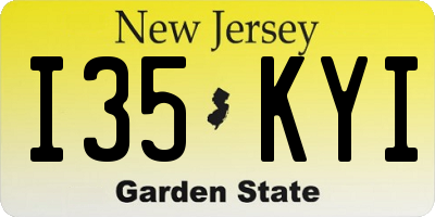 NJ license plate I35KYI