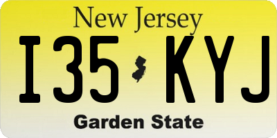 NJ license plate I35KYJ