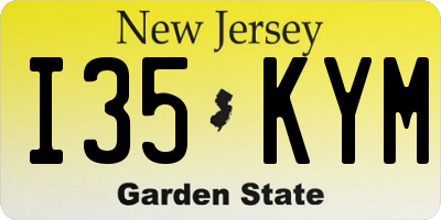 NJ license plate I35KYM
