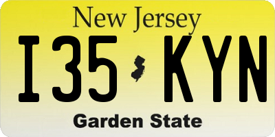 NJ license plate I35KYN