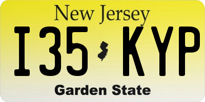 NJ license plate I35KYP