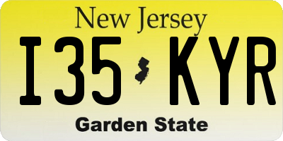 NJ license plate I35KYR