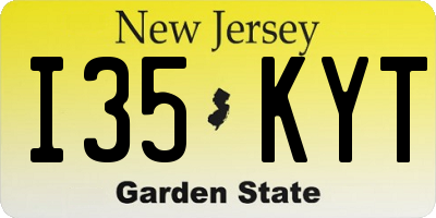NJ license plate I35KYT