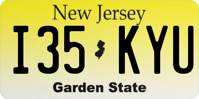 NJ license plate I35KYU