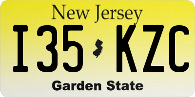 NJ license plate I35KZC