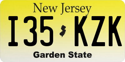 NJ license plate I35KZK
