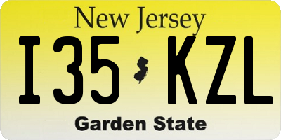 NJ license plate I35KZL