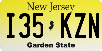 NJ license plate I35KZN