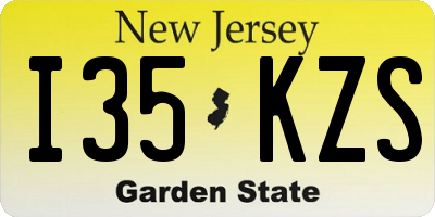 NJ license plate I35KZS