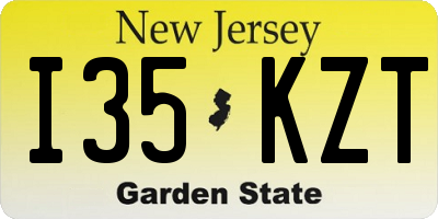 NJ license plate I35KZT