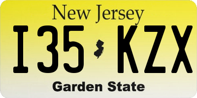 NJ license plate I35KZX