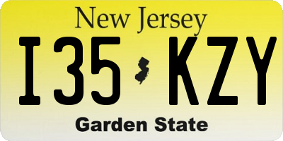 NJ license plate I35KZY