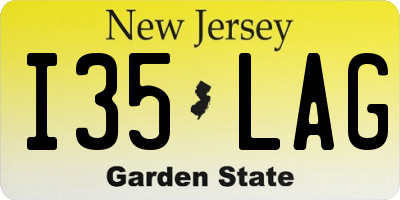 NJ license plate I35LAG