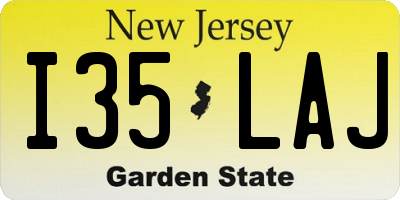 NJ license plate I35LAJ
