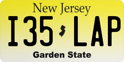 NJ license plate I35LAP