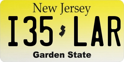 NJ license plate I35LAR