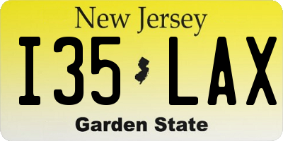 NJ license plate I35LAX
