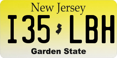 NJ license plate I35LBH