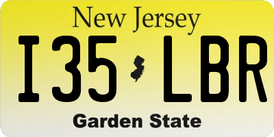 NJ license plate I35LBR