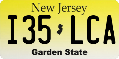 NJ license plate I35LCA