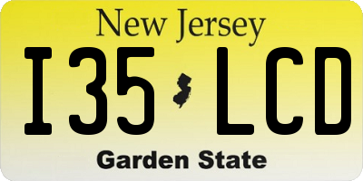 NJ license plate I35LCD