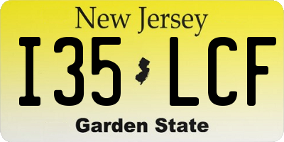 NJ license plate I35LCF