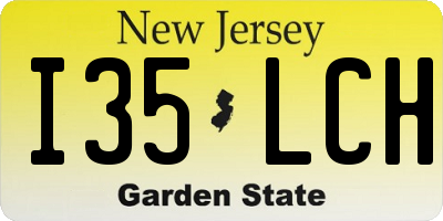 NJ license plate I35LCH
