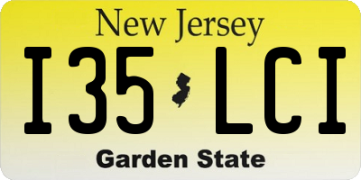 NJ license plate I35LCI