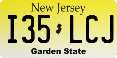 NJ license plate I35LCJ