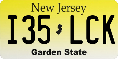 NJ license plate I35LCK