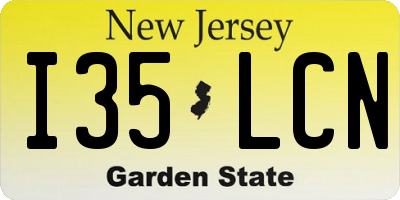 NJ license plate I35LCN