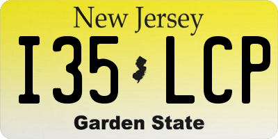 NJ license plate I35LCP