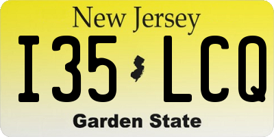 NJ license plate I35LCQ