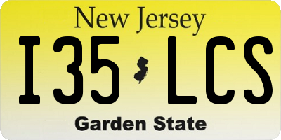 NJ license plate I35LCS