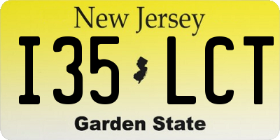 NJ license plate I35LCT