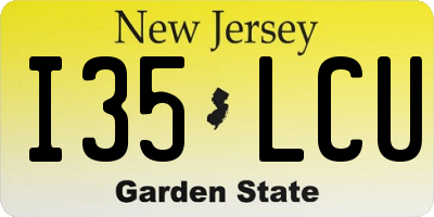 NJ license plate I35LCU