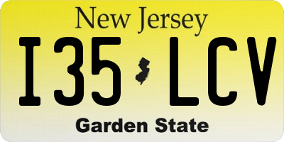 NJ license plate I35LCV
